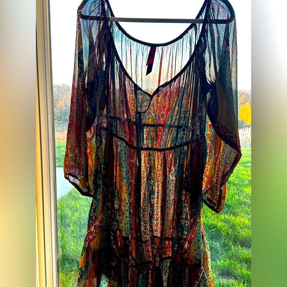 Transparent patterned dress overlay